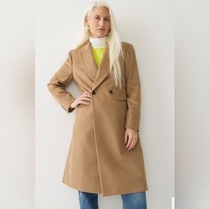 NWOT J.Crew Topcoat Italian Wool-Cashmere
